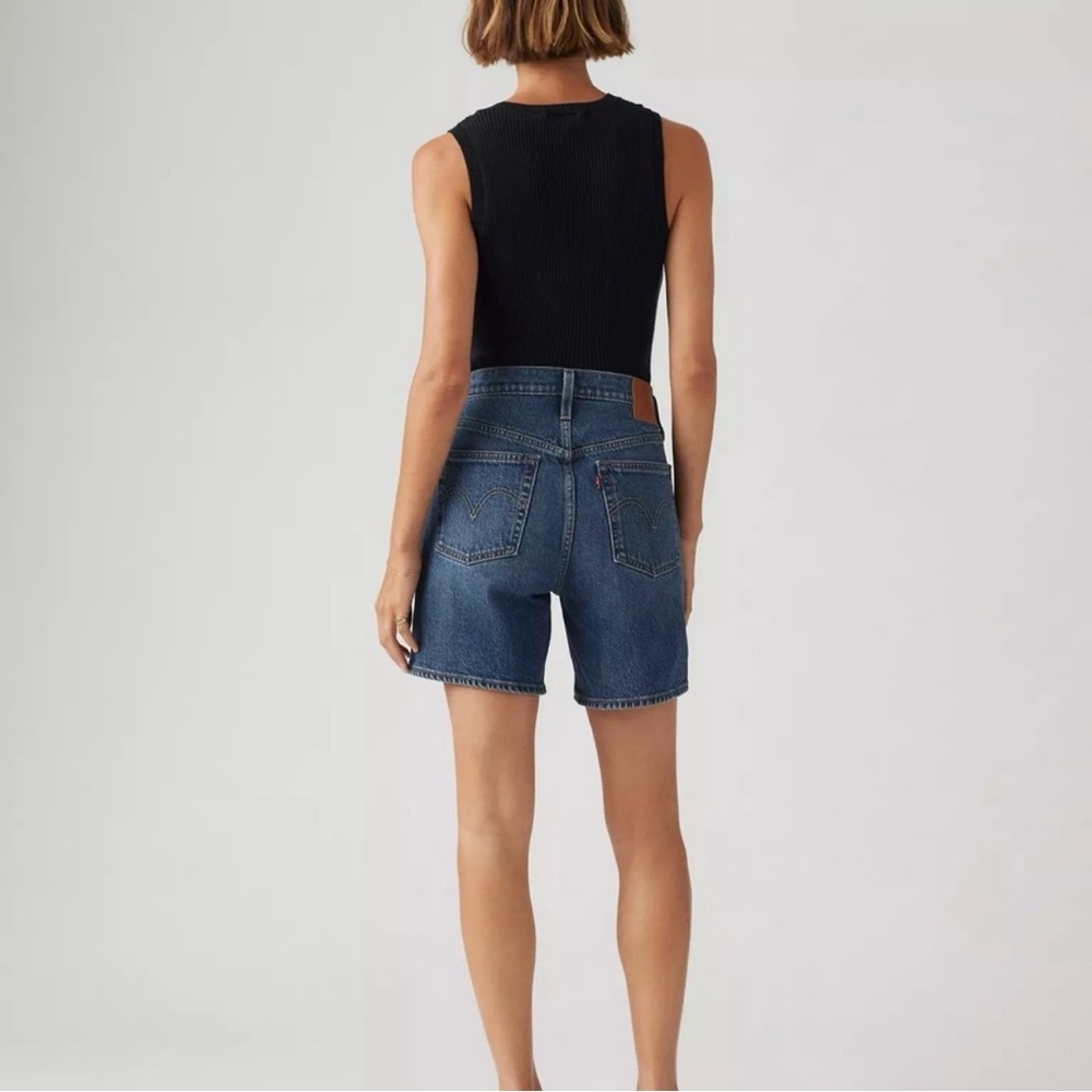 Levi's Mid Wash Blue Jean Shorts - Picture 8 of 14